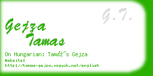 gejza tamas business card